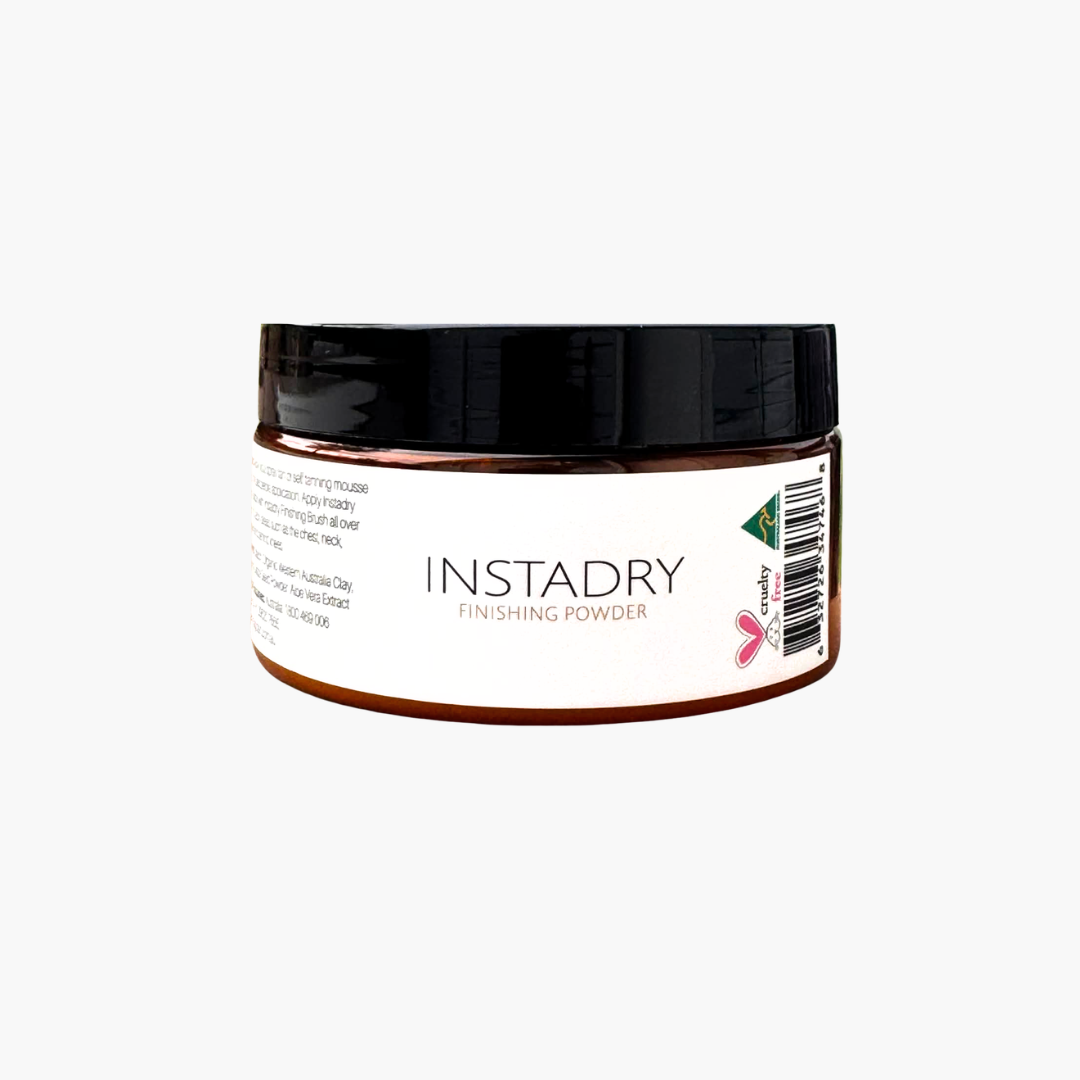 Instadry Finishing Powder jar by Black Magic Tan