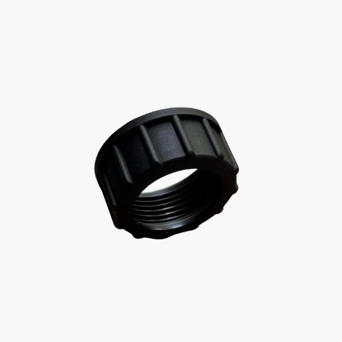Deluxe gun fan cap cover black threaded spray gun component